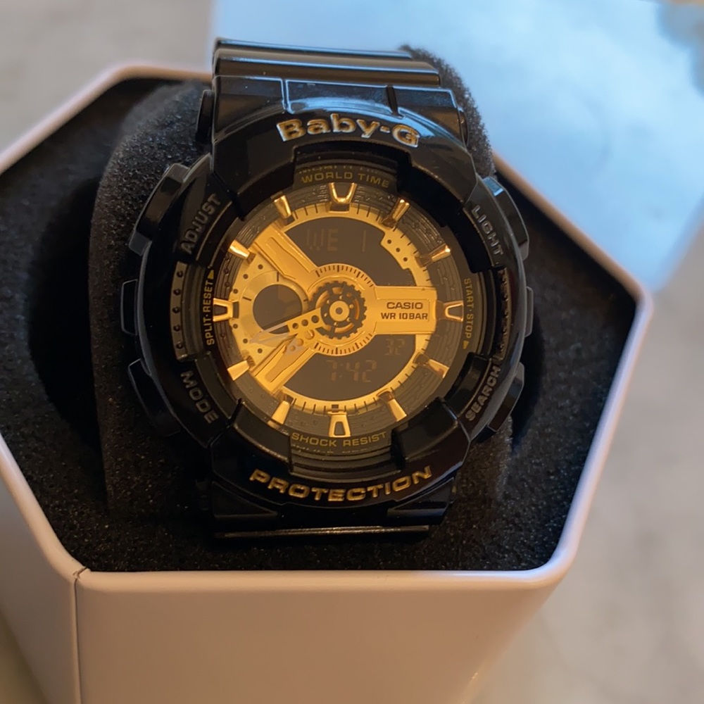 Women's Baby-G BA110-1A Black Resin Quartz Watch